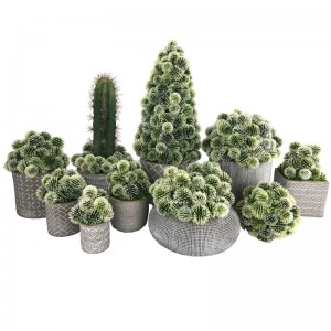Mesterséges kaktuszgömb dekoratív fazék zamatos dekorációban otthoni vagy irodai használatra